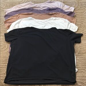Lot of 5 CRZ Yoga Pima Cotton Athletic T-shirts size Medium